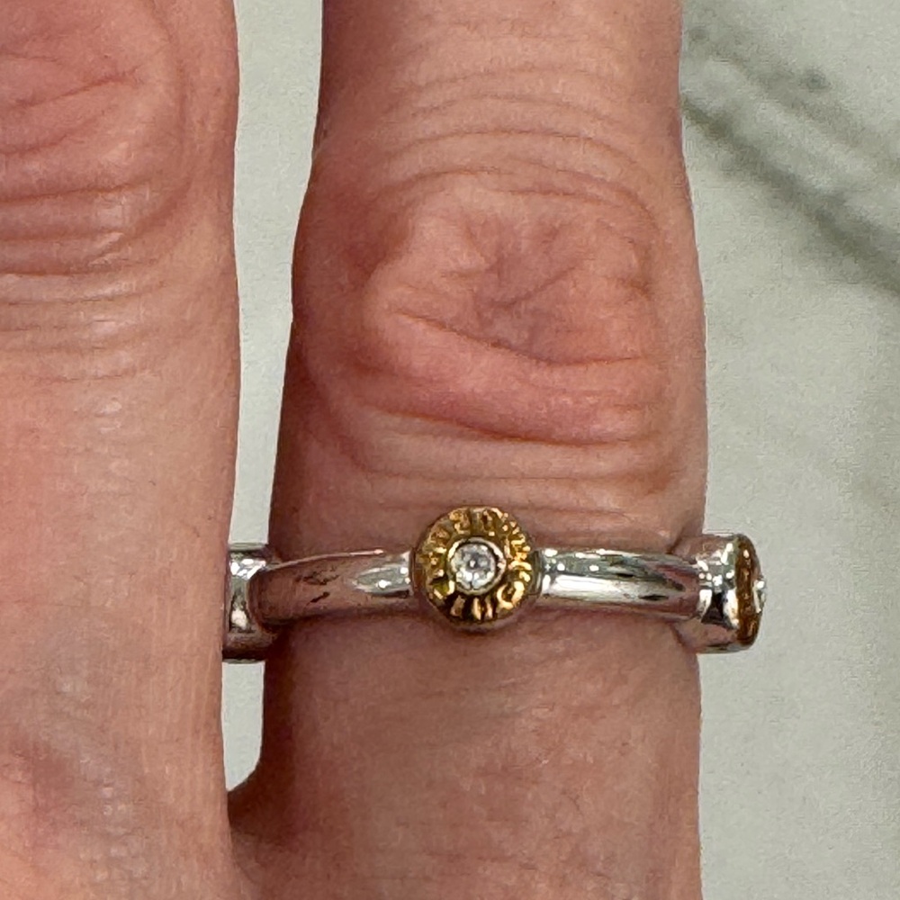 Henri Bendel Gold and Silver Accent Ring